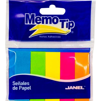 SEÑALES PAPEL 5X1.5CM C/5 COLORES SURTIDOS